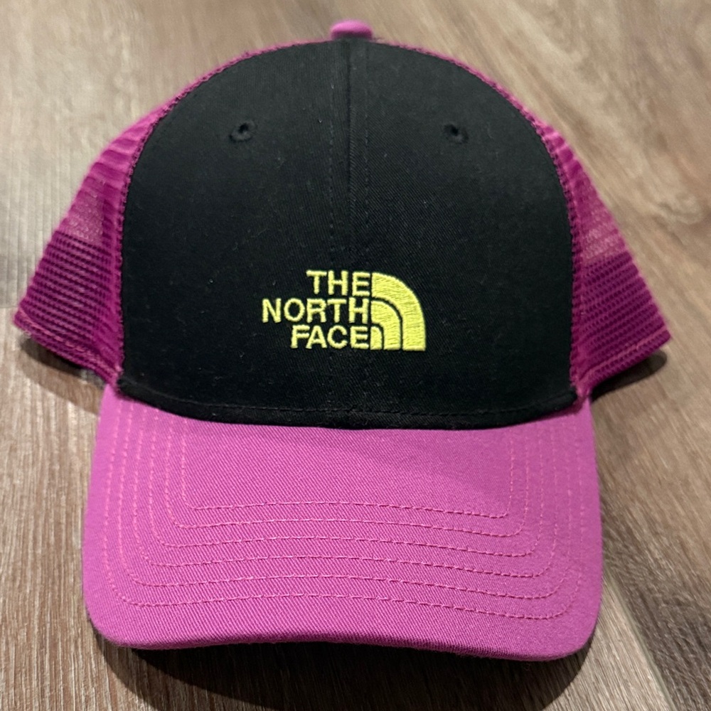 The North Face Black and Purple Trucker Hat